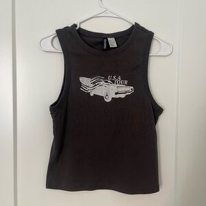 H&M Black USA Tour Tank Top